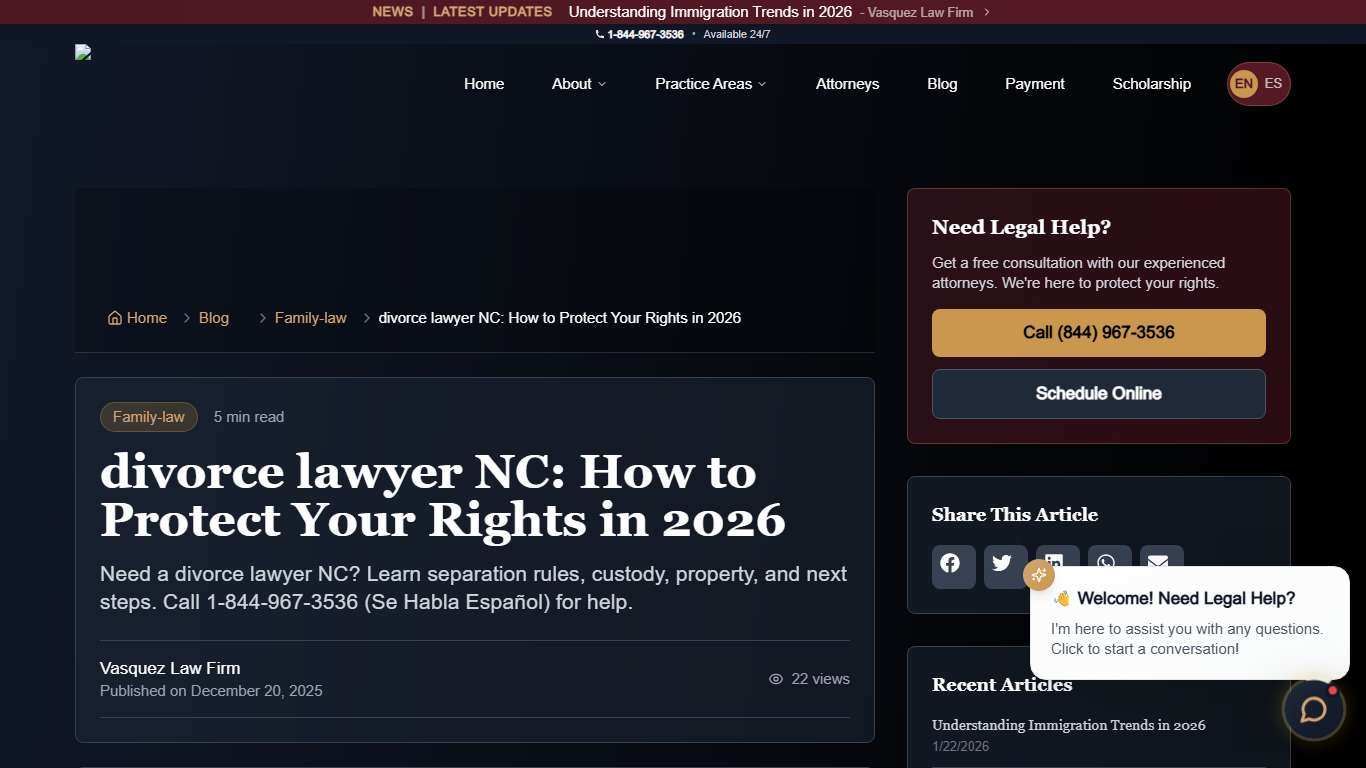 divorce lawyer NC: How to Protect Your Rights in 2026 Vasquez Law