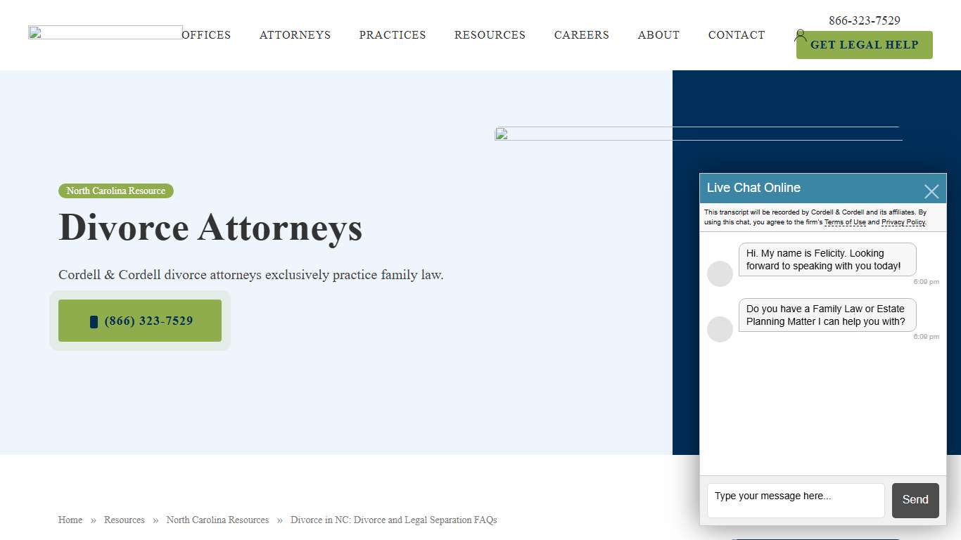Divorce in NC: Divorce and Separation FAQs Cordell & Cordell