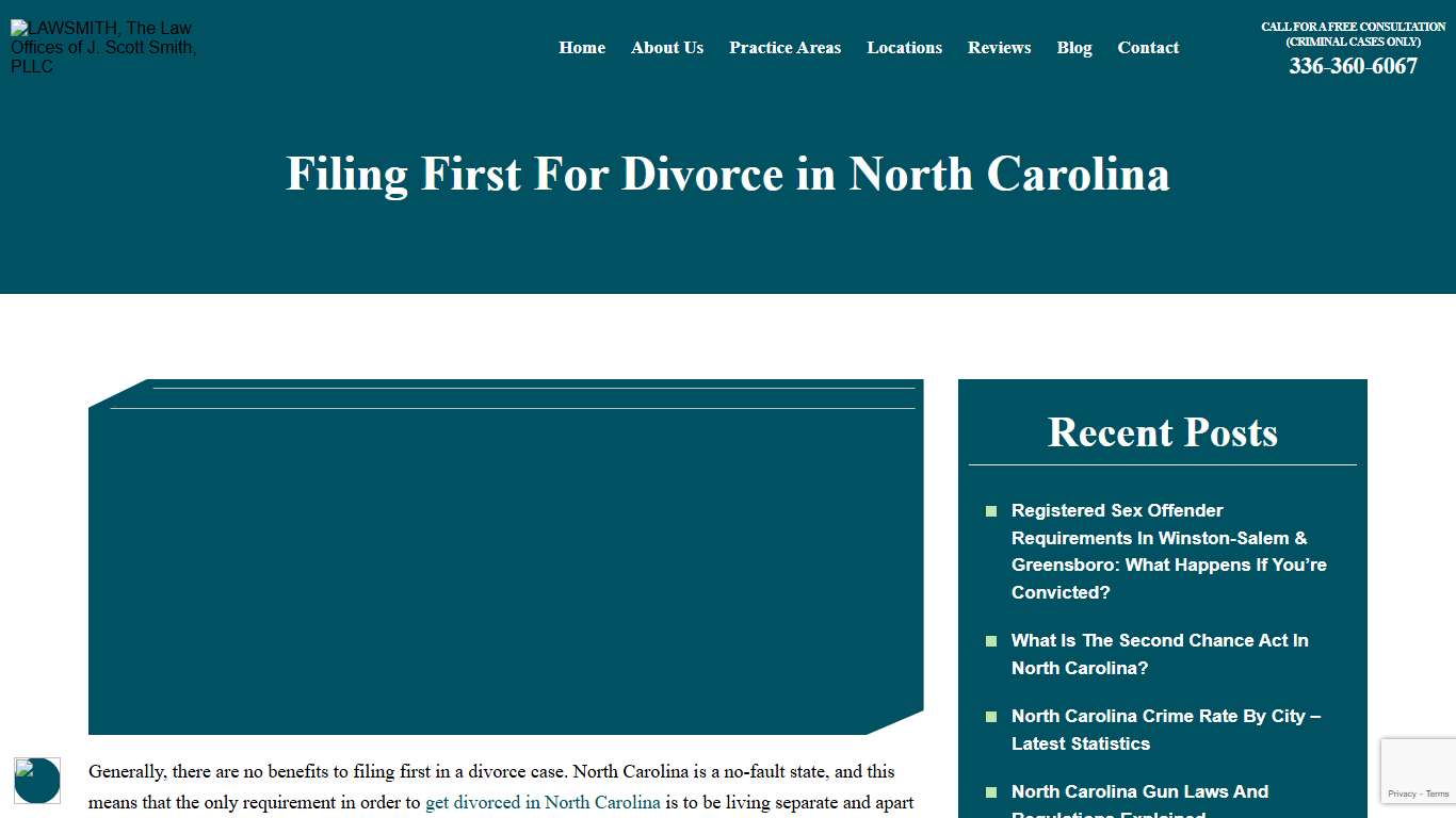 Filing First For Divorce in North Carolina (2026)